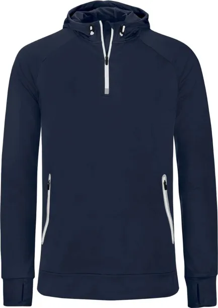  ZIP NECK HOODED SPORTS SWEATSHIRT - Proact Navy