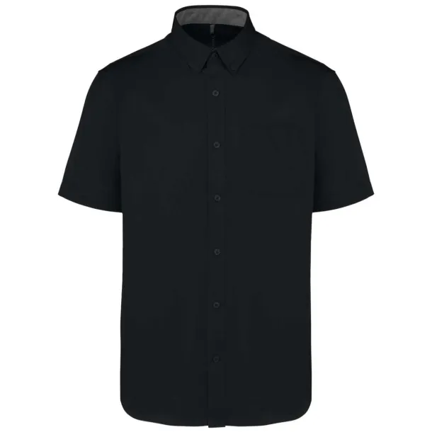  MEN'S ARIANA III SHORT SLEEVE COTTON SHIRT - Kariban Black