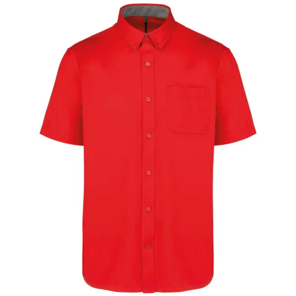  MEN'S ARIANA III SHORT SLEEVE COTTON SHIRT - Kariban Red