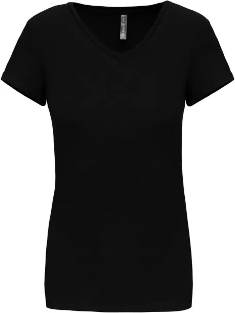  LADIES' SHORT-SLEEVED V-NECK T-SHIRT - 160 g/m² - Kariban Black