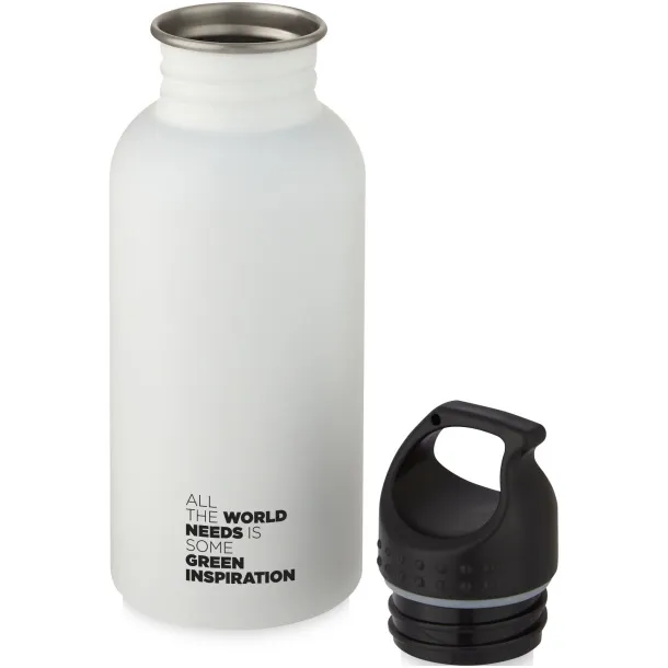 Luca 500 ml stainless steel sport bottle - Unbranded White