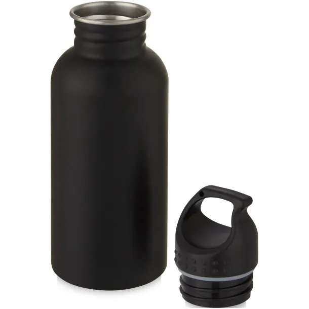 Luca 500 ml stainless steel sport bottle - Unbranded Solid black