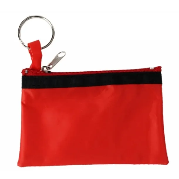  Key wallet, coin purse, keyring Crvena