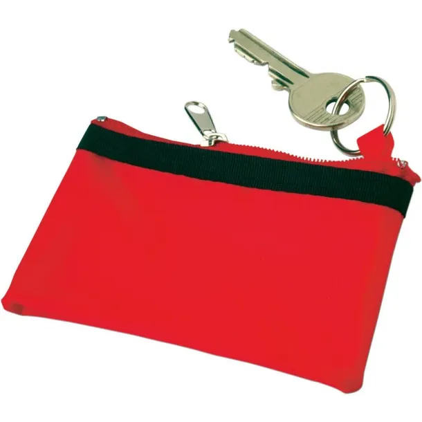  Key wallet, coin purse, keyring Crvena