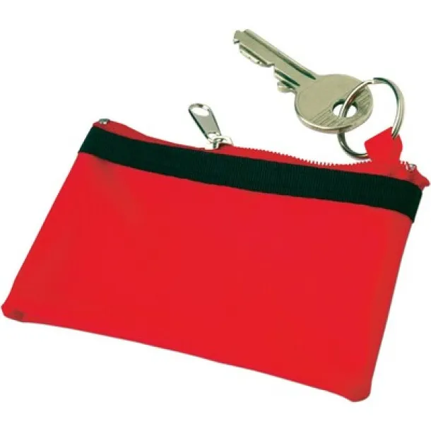  Key wallet, coin purse, keyring Crvena
