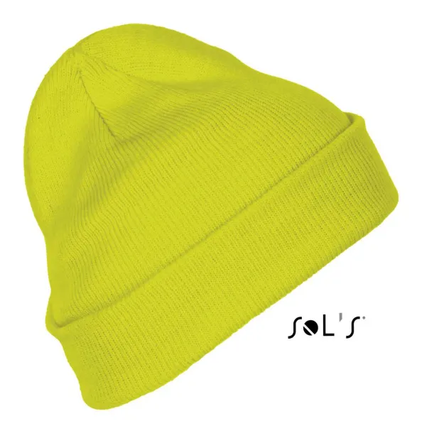  SOL'S PITTSBURGH - SOLID-COLOUR BEANIE WITH CUFFED DESIGN - SOL'S Neon yellow