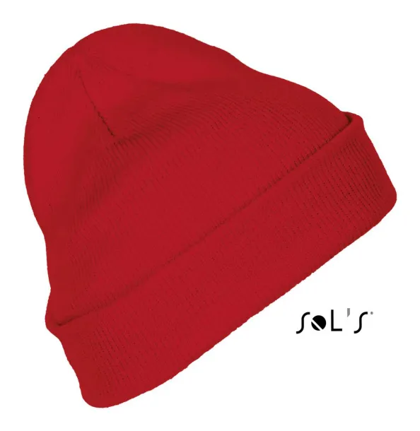  SOL'S PITTSBURGH - SOLID-COLOUR BEANIE WITH CUFFED DESIGN - SOL'S Red