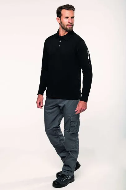  Polo džemper, 300 g/m2 - Designed To Work Tamno siva