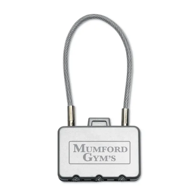 THREECODE Security lock Matt Silver