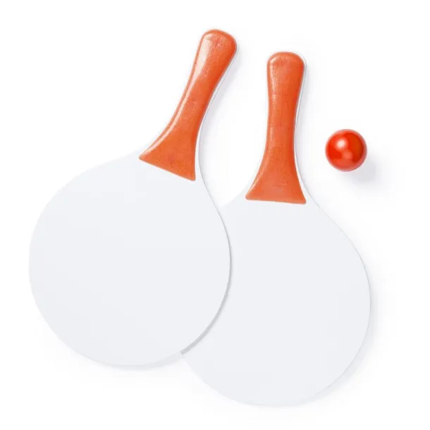  Beach game, tennis orange