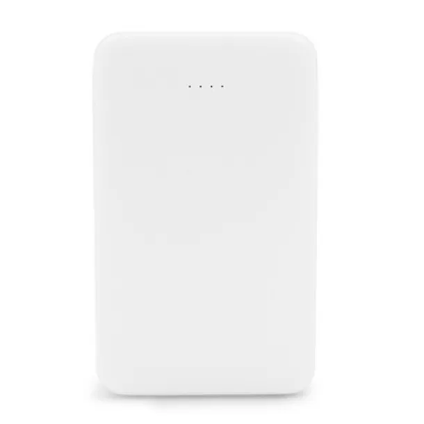  Prijenosna baterija 5000 mAh s ugrađenim kablovima white