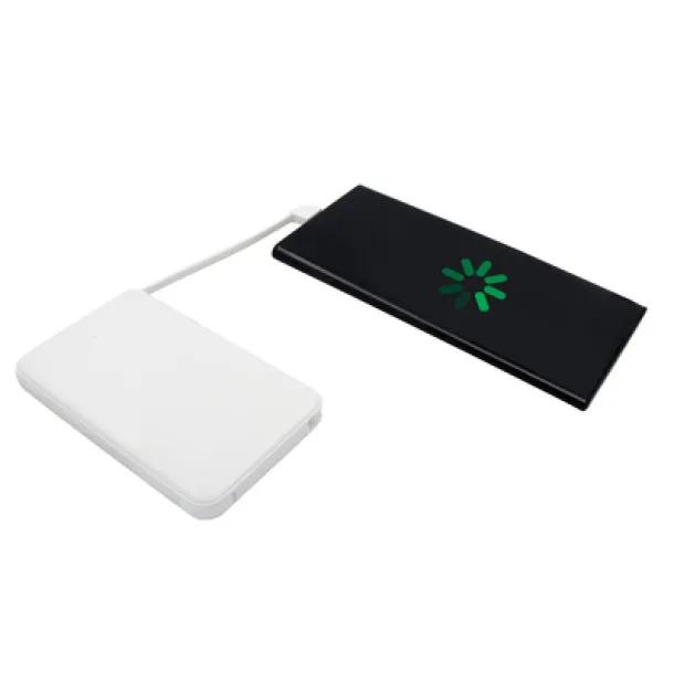  Power bank 5000 mAh with integrated cables, adapter included Bijela