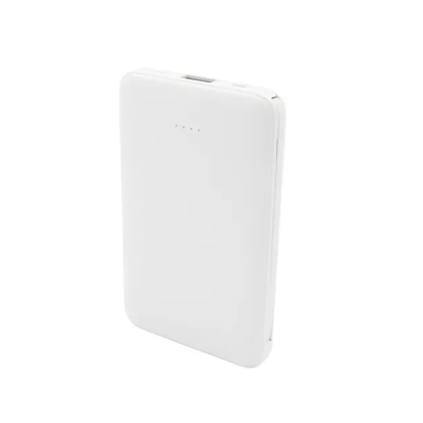  Power bank 5000 mAh with integrated cables, adapter included Bijela