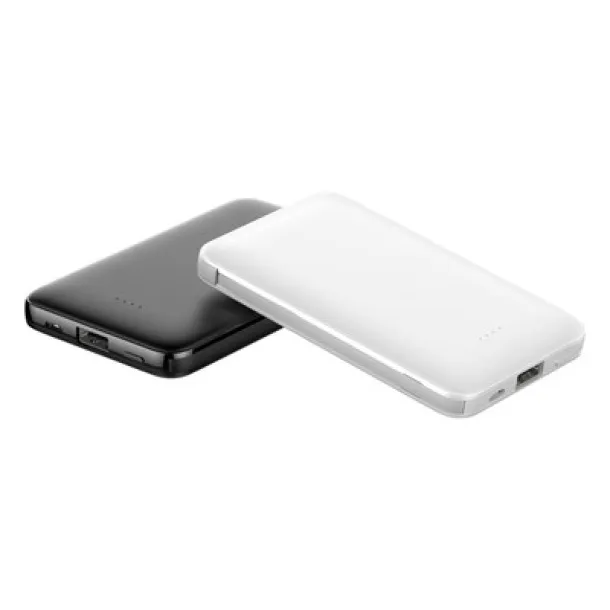  Power bank 5000 mAh with integrated cables, adapter included Crna