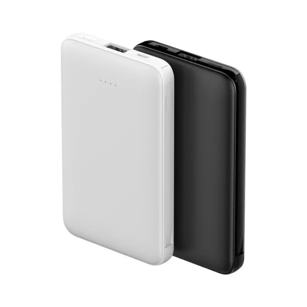  Power bank 5000 mAh with integrated cables, adapter included Crna
