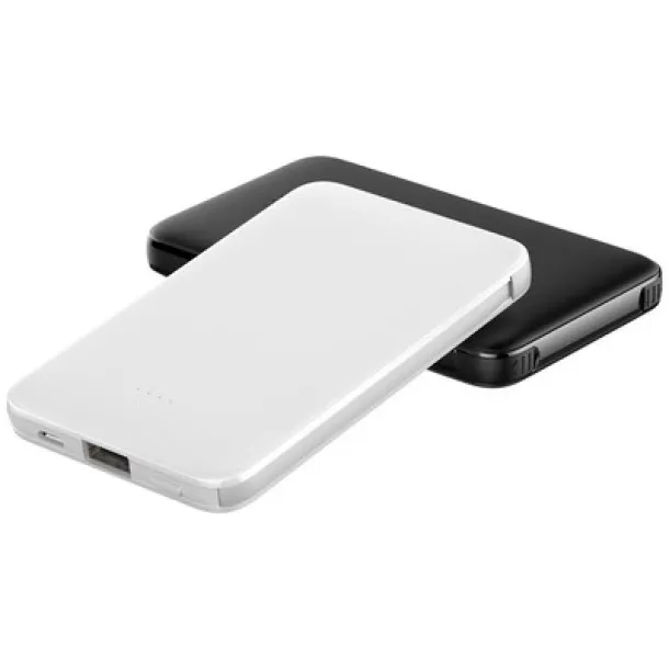  Power bank 5000 mAh with integrated cables, adapter included Crna