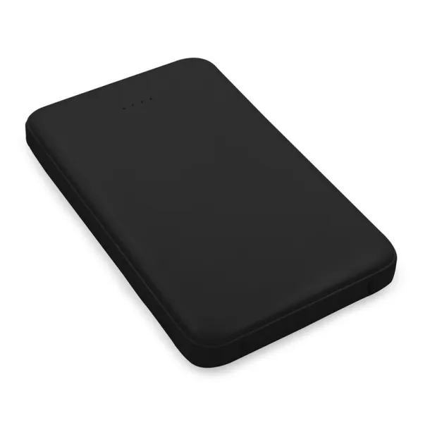  Prijenosna baterija 5000 mAh s ugrađenim kablovima black