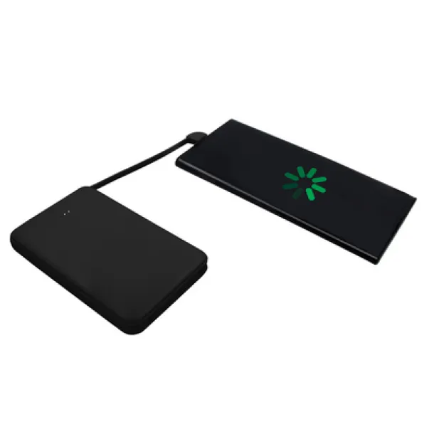  Power bank 5000 mAh with integrated cables, adapter included black