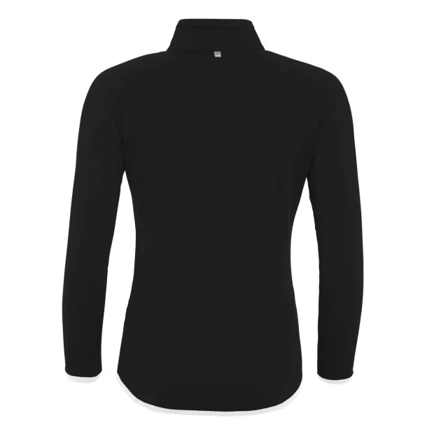 Cool ženska majica s 1/2 zipom, 280 g/m2 - Just Cool Crna Bijela
