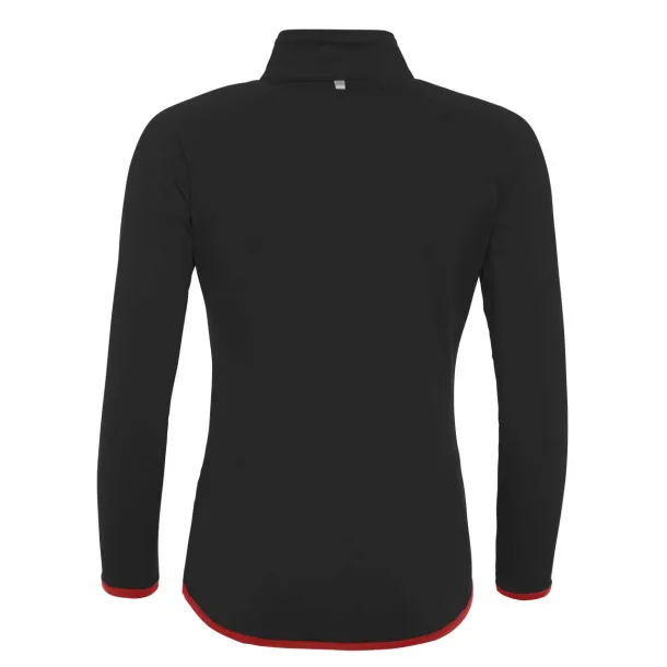  Cool ženska majica s 1/2 zipom, 280 g/m2 - Just Cool Crna Crvena