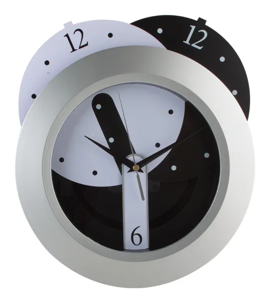 Brattain wall clock Silver Black