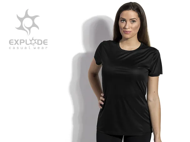 TEE LADY women’s sports T-shirt - EXPLODE Black