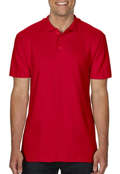  Softstyle® dvostruki pique polo majica, 177 g/m² - Gildan Crvena