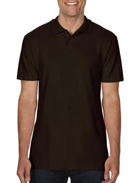  Softstyle® Adult Double Pique Polo - Gildan Dark Chocolate