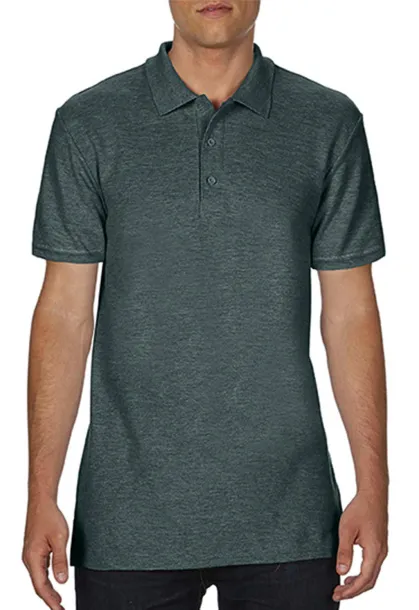  Softstyle® dvostruki pique polo majica - Gildan Dark Heather