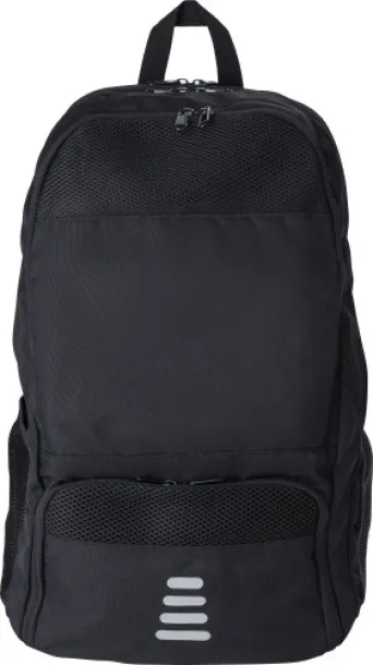 SEBASTIAN rPET polyester multi-functional backpack Crna