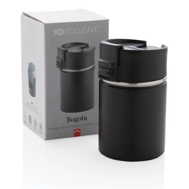  Bogota compact vacuum mug with ceramic coating - XD Xclusive Black 