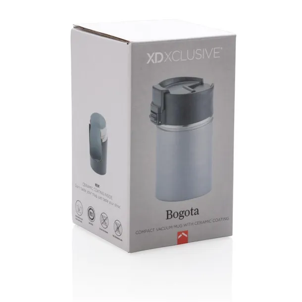  Bogota compact vacuum mug with ceramic coating - XD Xclusive Grey 