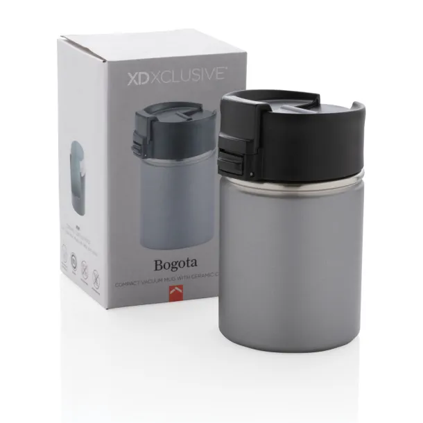  Bogota compact vacuum mug with ceramic coating - XD Xclusive Grey 