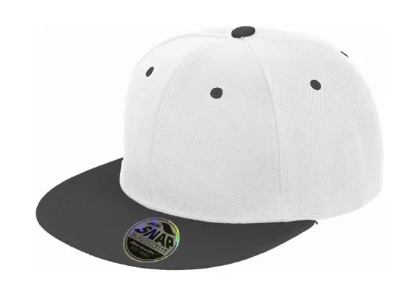  Bronx Original Flat Peak Dual Color - Result Headwear Bijela Black