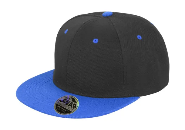  Bronx Original Flat Peak Dual Color - Result Headwear Black Azure