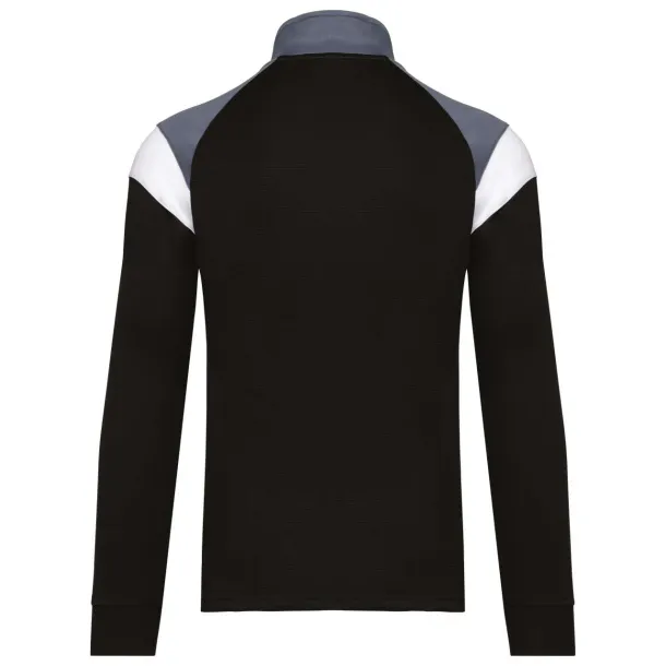  ADULT ZIPPED TRACKSUIT JACKET - Proact Black Sporty Grey