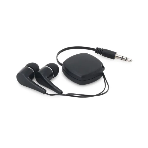 PINEL Retractable earphones Black