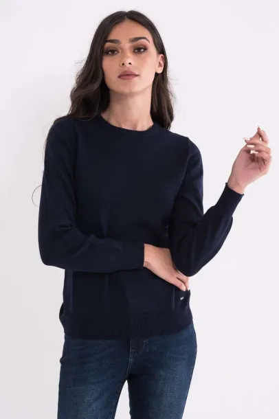  LADIES’ CREW NECK FINE GAUGE COTTON PULLOVER - 290 g/m² - Legend World Wide Navy