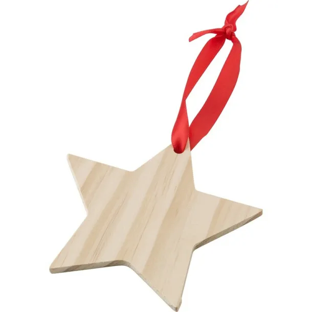  Christmas hanger "star" light brown