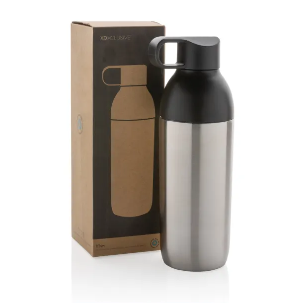  Flow RCS recycled stainless steel vacuum bottle - XD Xclusive Silver 