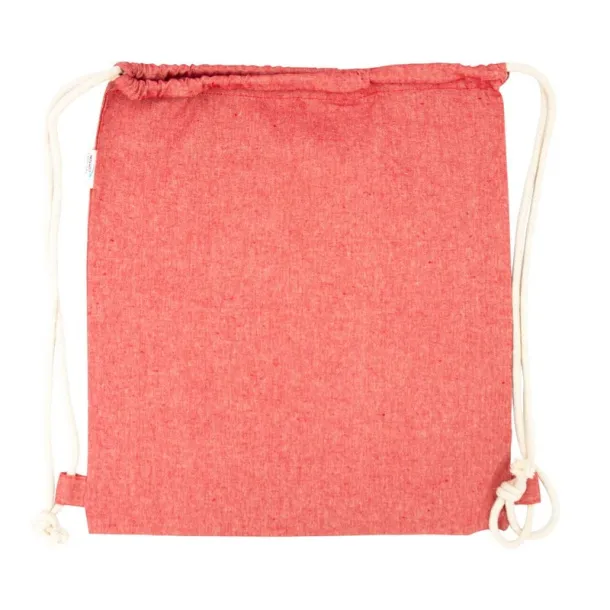  Recycled cotton drawstring bag B'RIGHT red