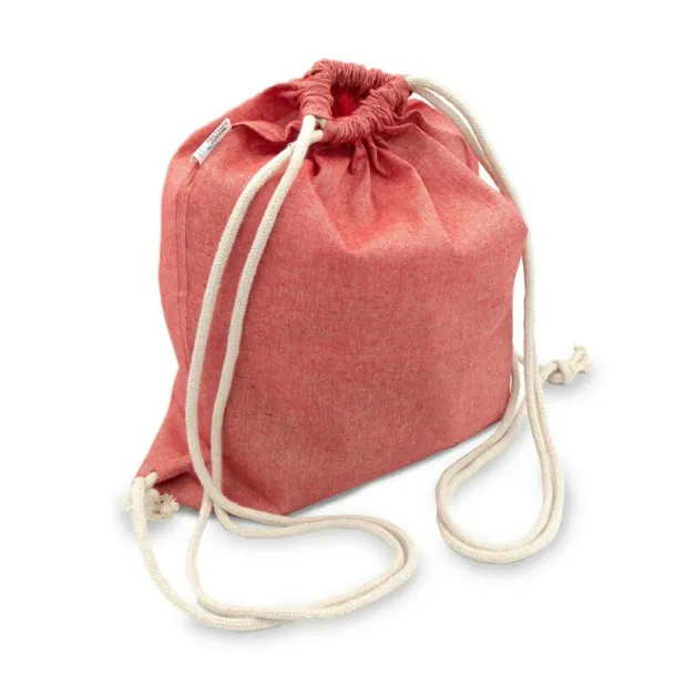  Recycled cotton drawstring bag B'RIGHT Crvena