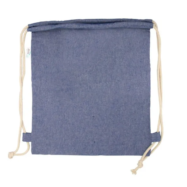  Recycled cotton drawstring bag B'RIGHT Plava