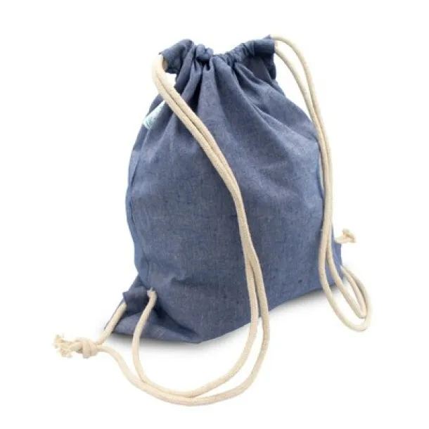  Recycled cotton drawstring bag B'RIGHT Plava