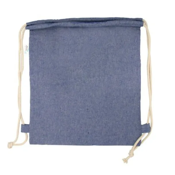  Recycled cotton drawstring bag B'RIGHT Plava