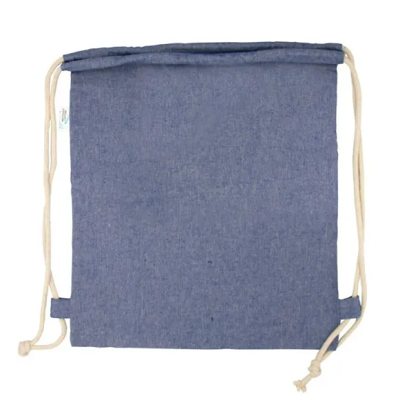  Recycled cotton drawstring bag B'RIGHT blue