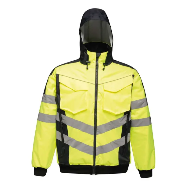  HI-VIS PRO BOMBER JACKET - Regatta Yellow Navy