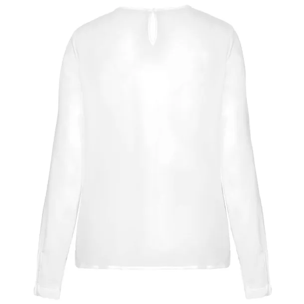  LADIES' LONG-SLEEVED CREPE BLOUSE - 85 g/m² - Kariban Off White