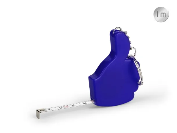LIKE plastic key holder in shape of hand with tape measure Blue