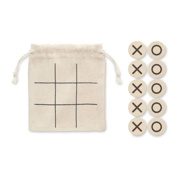 TOPOS Wooden tic tac toe Beige